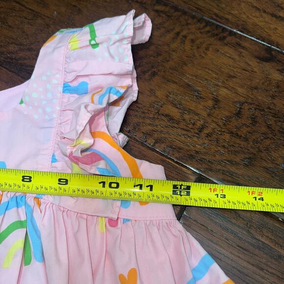 Eleanor Rose 3-4y Rainbow Lacey Top Neon Lucky Novelty Pink St Patricks Day - Picture 7 of 7